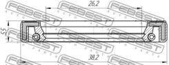 ������� ������� ����� 26.2x38.2x5.55x5.55 | ����/��� | Febest 95FAY28380606X 95FAY28380606X ����