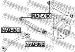 ����������� ���� ���� ������ ������ Nissan Primera P10E 1990.06-1996.06 NAB-082 Febest NAB082 NAB082 ����
