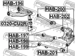 ����������� ���� ���������� ���� Honda Accord CU# (2008-2012) HAB-199 Febest HAB199 HAB199 ����