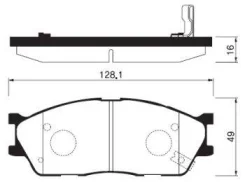 ������� �������� �. Kia Rio SF 1.3/1.5 02-05 SP1164SNS Sangsin Brake SP1164 SP1164 ����