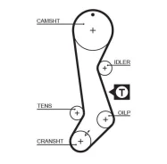 ������ ��� Toyota Corolla 4E 92-00 124x26 Gates 5358XS 5358XS ����