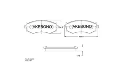 ������� ��������� �������� �������� �������� ��� Nissan Sentra 00-06 AN-262WK Akebono AN262WK AN262WK ����