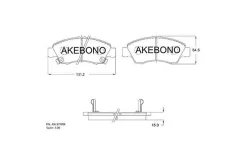 ������� ��������� �������� �������� Honda JAZZ III (GE, GG, GP) 08 AN-377WK Akebono AN377WK AN377WK ����