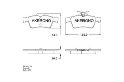 ������� ��������� �������� Mazda 3 (BL) 08 AN-718K Akebono AN718K AN718K ����