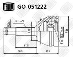 ���� ��� �/� Daewoo Nexia (95-) SOHC (�����. ) (GO 051222) Trialli GO051222 GO051222 ����