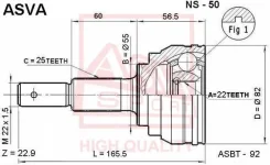 ���� �������� 22x55x25 ASVA NS50 NS50 ����