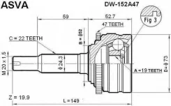 ���� �������� 19x52x22 DW152 ����