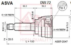 ���� �������� 19x46x23 ASVA DW72 DW72 ����