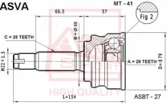 ���� �������� 29x55x25 ASVA MT41 MT41 ����