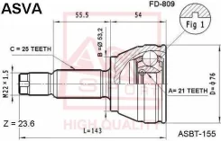 ���� �������� 21x53,2x25 ASVA FD809 FD809 ����