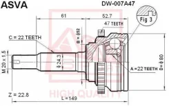 ���� �������� 22x52x22 ASVA DW007A47 DW007A47 ����