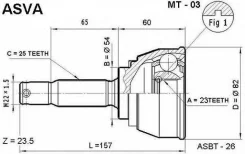 ���� �������� 23x54x25 ASVA MT03 MT03 ����