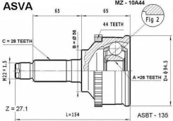 ���� �������� 26x56x28 Mazda Mazda Capella Cronos MX-6/MS-8 Probe Telstar ASVA MZ-10A44 MZ10A44 ����