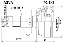 ���� �������� 27x72x35 Peugeot Boxer 2006-/FUAT Ducato NEW/Citroen Jumper ASVA PG-BX1 PGBX1 ����