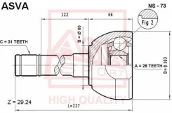 ���� �������� 28x60x31 ASVA NS73 NS73 ����