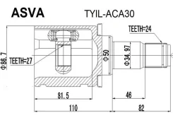 ���� ���������� 27x50x24 (OEM-����������) ASVA Tyilaca30 TYILACA30 ����