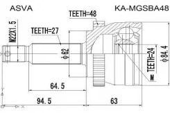 ���� �������� 24x62x27 KAMGSBA48 ����