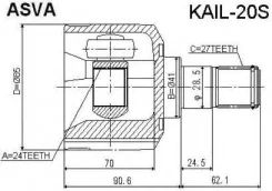 ���� ���������� ����� 24x41x27 ASVA KAIL20S KAIL20S ����