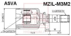 ���� ���������� ����� 24x35x28 ASVA Mzilm3M2 MZILM3M2 ����