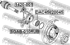 ����������� ���� �������� Ssangyong Kyron, NEW Actyon, Rexton II SGAB-010RUB Febest SGAB010RUB SGAB010RUB ����