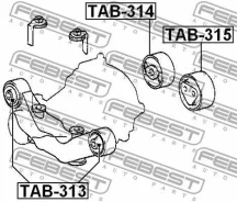 ����������� ������� ������������� | ����/��� | Lexus, Toyotahighlander (NAP) ASU40, GSU4, Harrier ACU1, MCU1, SXU1, RX330 Febest TAB313 TAB313 ����