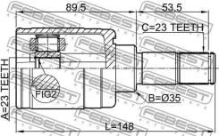 ���� ���������� ������ 23x35x23 Febest 0311HRV4WDLH 0311HRV4WDLH ����