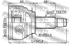 ���� �������� 23x51.3x27 Subaru Impreza G12 03.2007- 0810-G12 Febest 0810G12 0810G12 ����