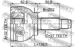 ���� �������� 32x52x27 | ����� ����/��� | Febest 0810B13MT 0810B13MT ����