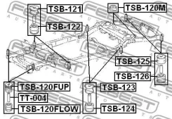 ����������� ���������� ������ Toyota Land Cruiser Prado 120 GRJ12/KDJ12/RZJ12/TRJ12 02-09 Febest TSB121 TSB121 ����