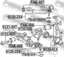 ����������� ��������� �������� ������ | ����� ����/��� | Lexus, Toyotaland Cruiser UZJ200, URJ202, LX570 URJ201, LX450D, 570 URJ2 Febest TAB467 TAB467...