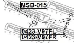 ���� ������������� ����� ����/��� Mitsubishipajero V73,77W, Pajero V97W, Montero V97W, Pajero, Montero 0423V97FR ����