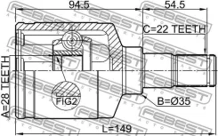 ���� ���������� ����� Suzuki Swift RS413/RS415/RS416 2003-2010 0711-RS413LH Febest 0711RS413LH 0711RS413LH ����