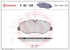 ������� �������� ���! MB Vito W447 1.6-2.1CDi 14 P50129 Brembo P50129 P50129 ����