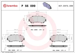������� �������� ��������! Nissan X-Trail 1.6/2.0/1.6dCi 13 P56099 Brembo P56099 P56099 ����