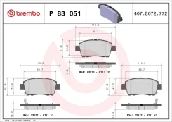 ������� ��������� �������� Brembo P83051 P83051 ����