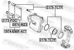 ������� �������� ���������� ��������� D53.9 Toyota Yaris (FRP) KSP90, NLP90, NSP90, SCP90 2005.11-2011.07 [EU] #47750-0D200 Febest [2176TC7F] 2176TC7F...