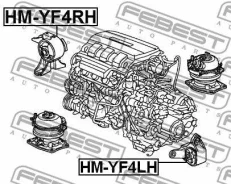 ����� ��������� ������ ������� Honda Pilot YF4 2009-2014 HM-YF4RH Febest HMYF4RH HMYF4RH ����