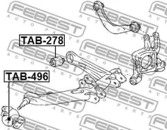 ����������� ������� ������� ������ | ��� ����/��� | Toyotawish ANE1, ZNE1, WISH ANE1, ZNE10, WISH ZGE21, WISH ZGE2 Febest TAB496 TAB496 ����