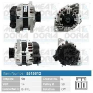 ��������� 14V 90A Hyundai i20 I, i30 FD, Kia Ceed JD, Venga YN Meat Doria 5515312 5515312 ����