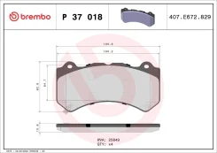 ������� �������� ��������! Jeep GrandCherokee IV, Cadillac CTS II 2.0T/6.2 08 P37018 Brembo P37018 P37018 ����