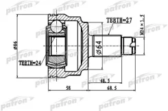 ���� (��� ������ ABS_! ) �������� 27x64x24 BMW 3 316 318 320 90- Patron PCV1796 PCV1796 ����