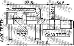 ���� ���������� 30x47x30 | ����� ����/��� | Febest 0111FZJ100 0111FZJ100 ����