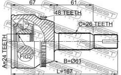���� �������� 24x61x26 | ����� ����/��� | Febest 0110ACV30A48 0110ACV30A48 ����