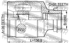 ���� ���������� ������ 36x48x31 Febest 0511CX7RH 0511CX7RH ����