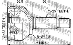���� �������� 32X52.2X25 FORD Focus AU 2004-2011 [USA] #8S4Z-3B437-B Febest [2110Focau] 2110FOCAU ����