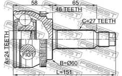 ���� ������� 24X60X27 Hyundai Elantra 11 (SD) 2011-2015 2210-SOUA46 Febest 2210SOUA46 2210SOUA46 ����