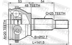 ���� �������� ������ 20X52.7X25 2410-ARKA48R Febest 2410ARKA48R 2410ARKA48R ����
