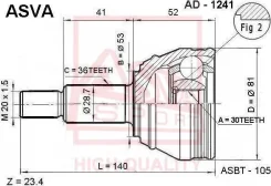 ���� �������� 30x53x36 ASVA AD1241 AD1241 ����