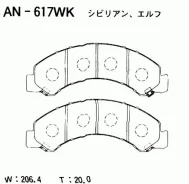 ������� ��������� �������� ������ Isuzu ELF (NKR8_, NKQ8_) 03 AN-617WK Akebono AN617WK AN617WK ����