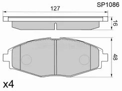 ������� ��������� HI-Q/Sangsin Brake SP1086, �������� SP1086 ����